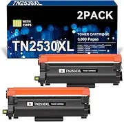 TN2530 TN2530XL Toner Cartridge Compatible with Brother MFC-L2880DWXL, MFC-L2920DW, DCP-L2640DW, HL-L2480DW, HL-L2464DW Printer (2-Black)