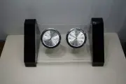 *BRAND NEW* Citizen Silver Tone Two Dial Desk Clock CC1008