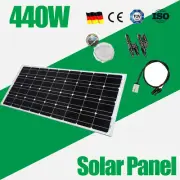12V 440W Solar Panel Kit Mono 400W Fixed Caravan Camping Battery Charging+Cable