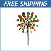 Elegant 75-Inch Solar-Powered Wind Spinner with Dual Direction and LED Light