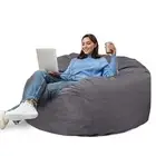 4 Feet Bean Bag Chair Huge Beanbag for Adults Oversized Chair 4 feet Dark Grey