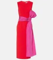 [Carolina Herrera] Carolina Herrera Bow-detail midi dress AU 14 red