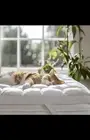 Double Stitch Cooling Mattress Topper - Down Alternative Full, Bright White-KING