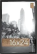 MCS Trendsetter 16x24 Poster Frame Black High-Gloss, Vertical & Horizontal Wall Hanging Large Picture Frame for Photos, Posters & Art Prints (1-Pack)