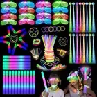 BAIJLE 148 PCS Glow in the Dark Party Supplies 16PCS Foam Glow Sticks 16PCS L...