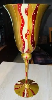 Vintage ORIGINAL Euro Cristall Handpainted Vase - Absolutely Gorgeous!!!