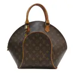 【二手名牌BRAND OFF】LOUIS VUITTON LV 路易威登 棕色 原花 塗層帆布 ELLIPSE MM 手提包 貝殼包 M51126