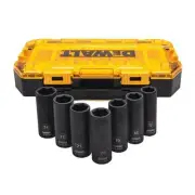 DEWALT 1/2 In. Drive Metric Impact Socket Set (7-Piece)