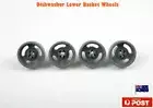 4PCS Bellini Whirlpool Dishwasher Spare Parts Lower Basket Wheels GREY (D24)