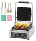 VEVOR Commercial Panini Grill, 1800W Electric Sandwich Panini Maker