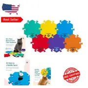 Interlocking Pet Communication Mats in Bold Colors - 6 Pack for Dogs & Cats