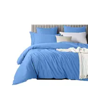 Hotel Soft Quilt Doona Duvet Cover Set 2000TC Single Queen Super King Ocean
