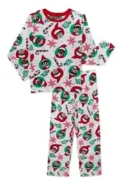 Elf on the Shelf Fleece 2 Pc Pajama Set - White - Choose Size - NWT (Kids)