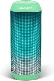 Bluetooth Speaker, Portable Wireless Speakers 15W Loud Sound with Cool Multi LED Lights Dynamic Modes, IPX4 Waterproof, BT5.3, TWS Surround Pairing, Lightweight for Party Outdoor Home Camping Gift
