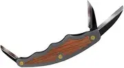 Flexcut Tri-Jack Pro, with Roughing Knife, Detail Knife and Mini-Cutting Knife, Aluminum and Cherry Inlay Pistol Grip, (JKN95)
