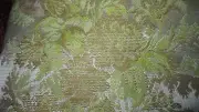 Drapery or Upholstery Tapestry Brocade Fabric 12 Yards Yellow & Tan Jaquard