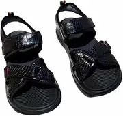 [Generic] Authentic Exotic Crocodile Skin Classic Solid Black Men's Casual Sandals Genuine Real True Alligator Leather Male Leisure Flats