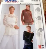 * LOVELY SHIRT BURDA Sewing Pattern Sizes 10-12-14-16-18-20-22 UNCUT