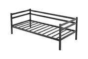 Single Daybed Metal Frame Sofa Premium Black Day Bed Steel Support