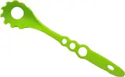 Nylon Pasta Fork,3-Holes Spaghetti Measurer,Heat Resistant,for Colander Food Strainer Drain Water Shovel Spaghetti Strainer Spaghetti Noodle Measure Portion Control （Grass Green）