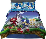 Franco Kids Bedding Super Soft Comforter and Sheet Set, 5 Piece Full Size, Sonic