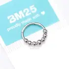 Implant Grade Titanium Cascading Bali Beads Clicker Hoop Ring