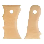 2pcs Pottery Ribs Trimming Tools Beech Pottery Profile Curved Big Wave Design