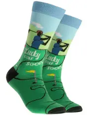 [Mitch Dowd] Lucky Golf Cotton Crew Socks in Green