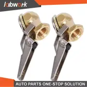 Labwork 2PC Brass Lock On Tire Inflator Locking Air Chuck Air Hose Attachment