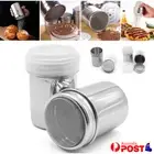 Stainless Steel Icing Sugar Cocoa Coffee Shaker Flour Duster Chocolate Powder A+