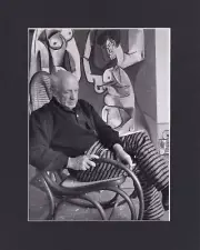 8X10" Matted Print Art Photo Picture Pablo Picasso in Studio: In Chair