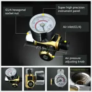 1/4" ADJUSTABLE AIR PRESSURE REGULATOR DIAL GAUGE HVLP SPRAY PAINT GUN AIR TOOLS