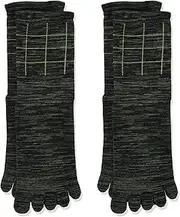 fukuske(福助) Fukusuke Men's Checkered Crew Socks, Set of 2
