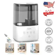 45-Hour Runtime Humidifier with 3 Mist Levels & Quiet Sleep Mode for Bedrooms
