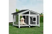 i.Pet Dog Kennel House Large Wooden Outdoor Pet Kennels Indoor Puppy Cabin Home