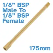175mm 1/8" BSP Male To Female Thread Brass Pipe Extension Fitting Connector