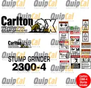 Carlton 2300-4 Stump Grinder Decal Set. Affordable Decal Sets for Equipment