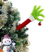 Christmas Grinch Inspired Christmas Green Hand for Tree Decorations Topper Garland Ornaments Christmas Decorations