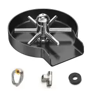 Cup Washer for Sink 360Â°Rotary Brushed Stainless Steel Glass Rinser with 11-Hol