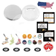 500 DIY Button Set - Complete with Tinplate, Plastic Clips & Films for Crafting