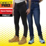 Hard Yakka Women's High Waisted Slim Fit Jegging comfortable Black Indigo Y08227