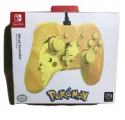 NINTENDO SWITCH - Yellow PowerA Pokemon Wired Controller NEW