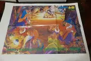 Walt Disney's MICKEY Magazine Poster 18"X24" Snow White & 7 Dwarfs Vintage