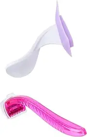 ASAKKURA Silicone Women's Hair Razor Bikini Shaving Kit Mini Razor Shape Template Safe for Sensitive Areas Random
