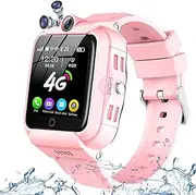 DDIOYIUR Children's Smartwatch 4G GPS, Children's Intelligent Watch with WiFi, SMS, Call, Voice & Video Chat, Bluetooth, Alarm Clock, Curriculum, Pedometer, Smartwatches for Children