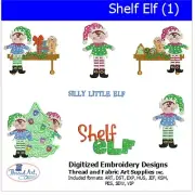 Embroidery Design Set-Shelf Elf(1) - 7 designs - 8 Formats - USB Stick