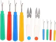Yarn Thread Cutter Seam Rippers with Plastic Handle Seam Ripper Kit with 2pcs Scissors 8pcs Seam Rippers