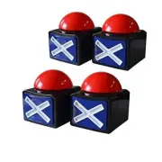 4 Pack Game Answer Buzzer Alarm Button with Sound and Light Trivia Quiz Game Toy