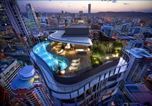 布里斯本市中心的2臥室公寓 - 70平方公尺/2間專用衛浴Infinity Roof Top Pool, City Apartment