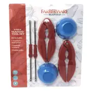 Farberware 6 piece Seafood Tool Set Picks Crackers Butter Cups 2 of each NEW